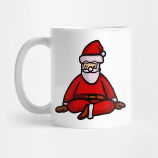 Santa Doing Yoga Christmas Matching Mug